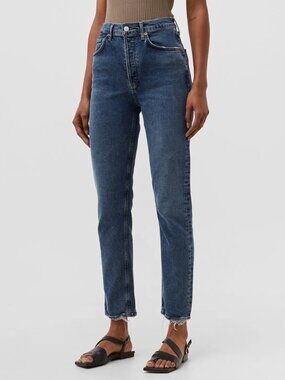 Agolde Riley High Rise Straight Leg Jeans size 27 (Long)